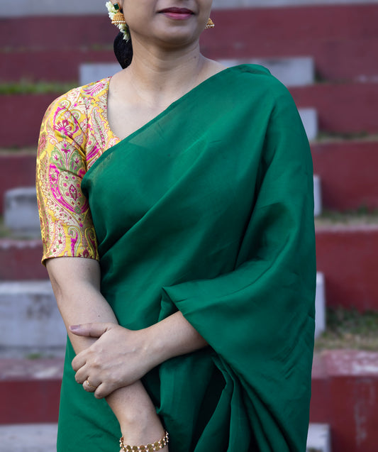 The Classic Brocade Edit – Bottle Green