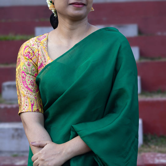 The Classic Brocade Edit – Bottle Green