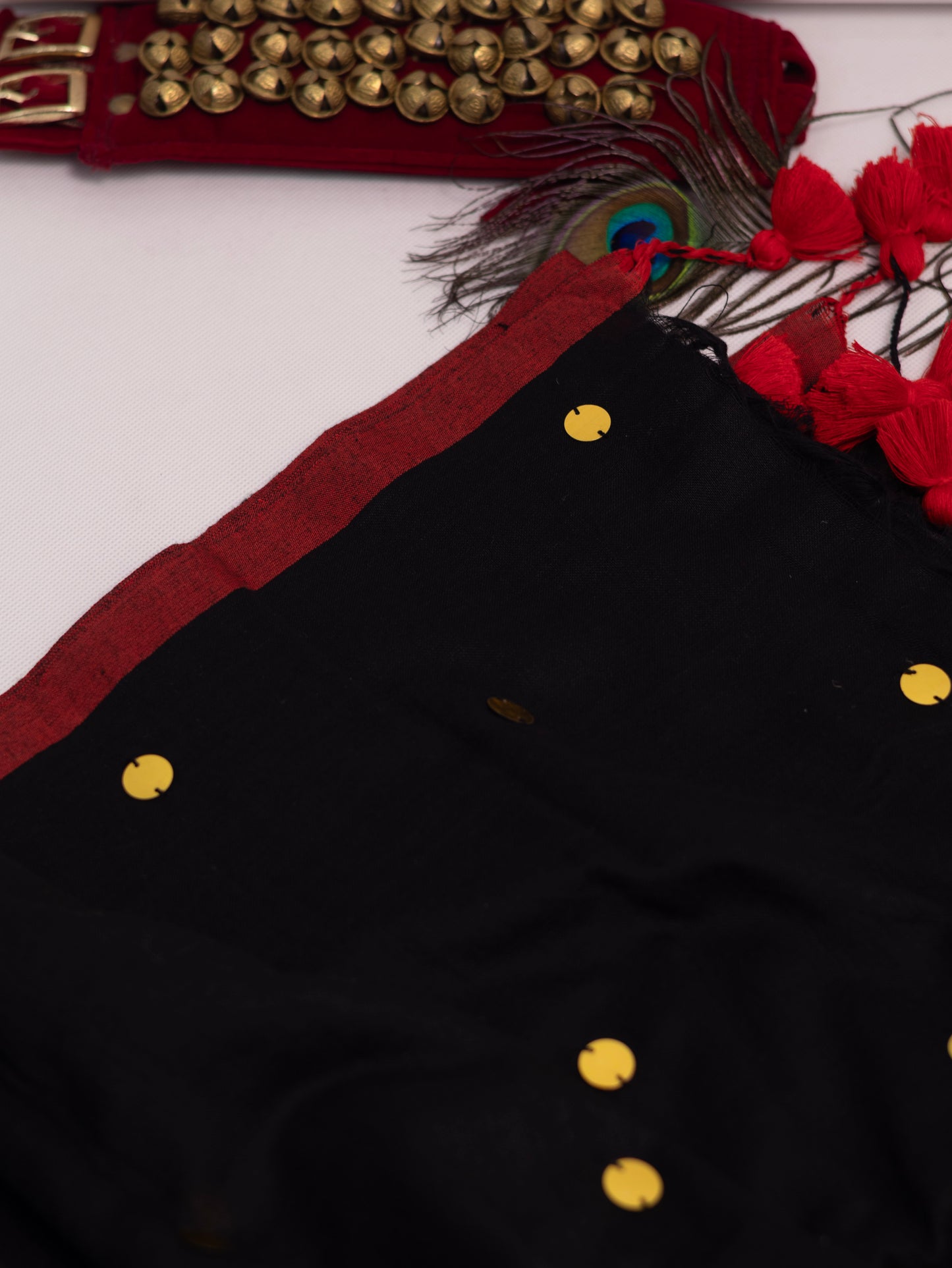 Black Khadi gini cotton saree-S227