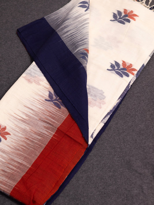 Khadi ganga - jamuna border cotton saree-S113
