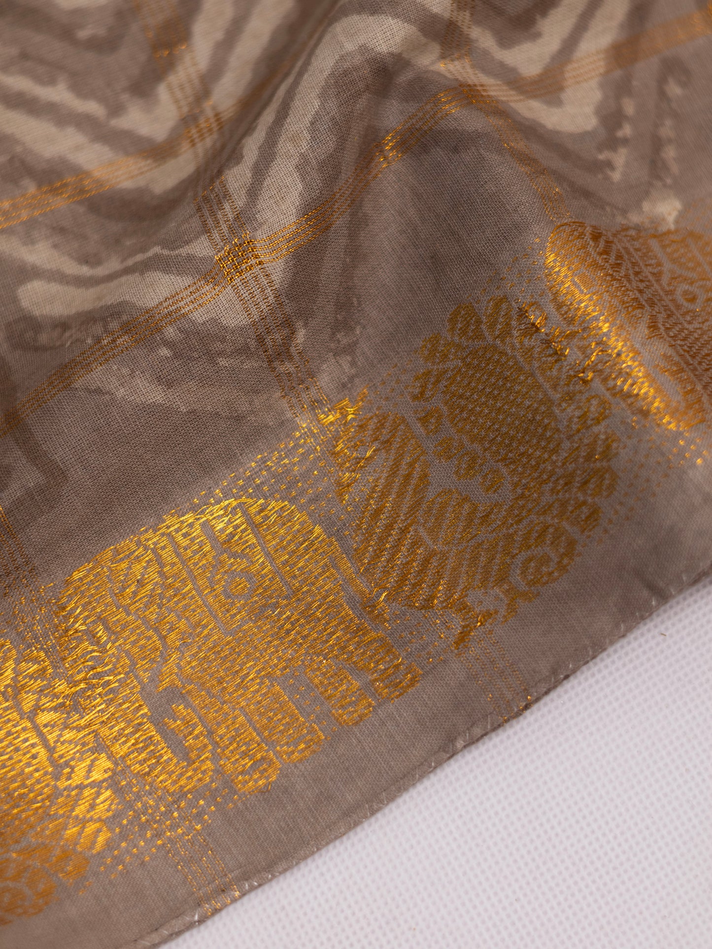 Multani block print south cotton saree-S158