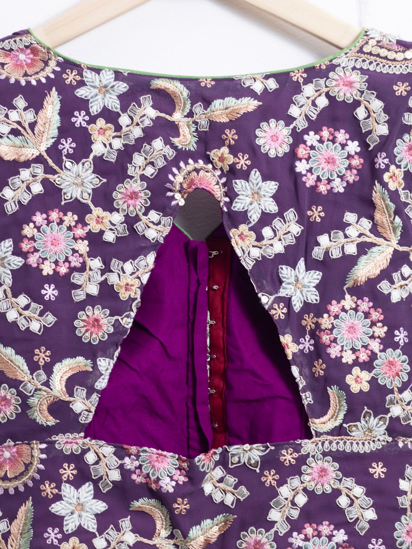 Silk designer blouse for sarees - lavender-B138