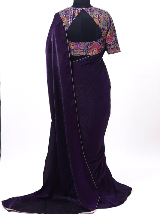 Violet raha silk saree -S259