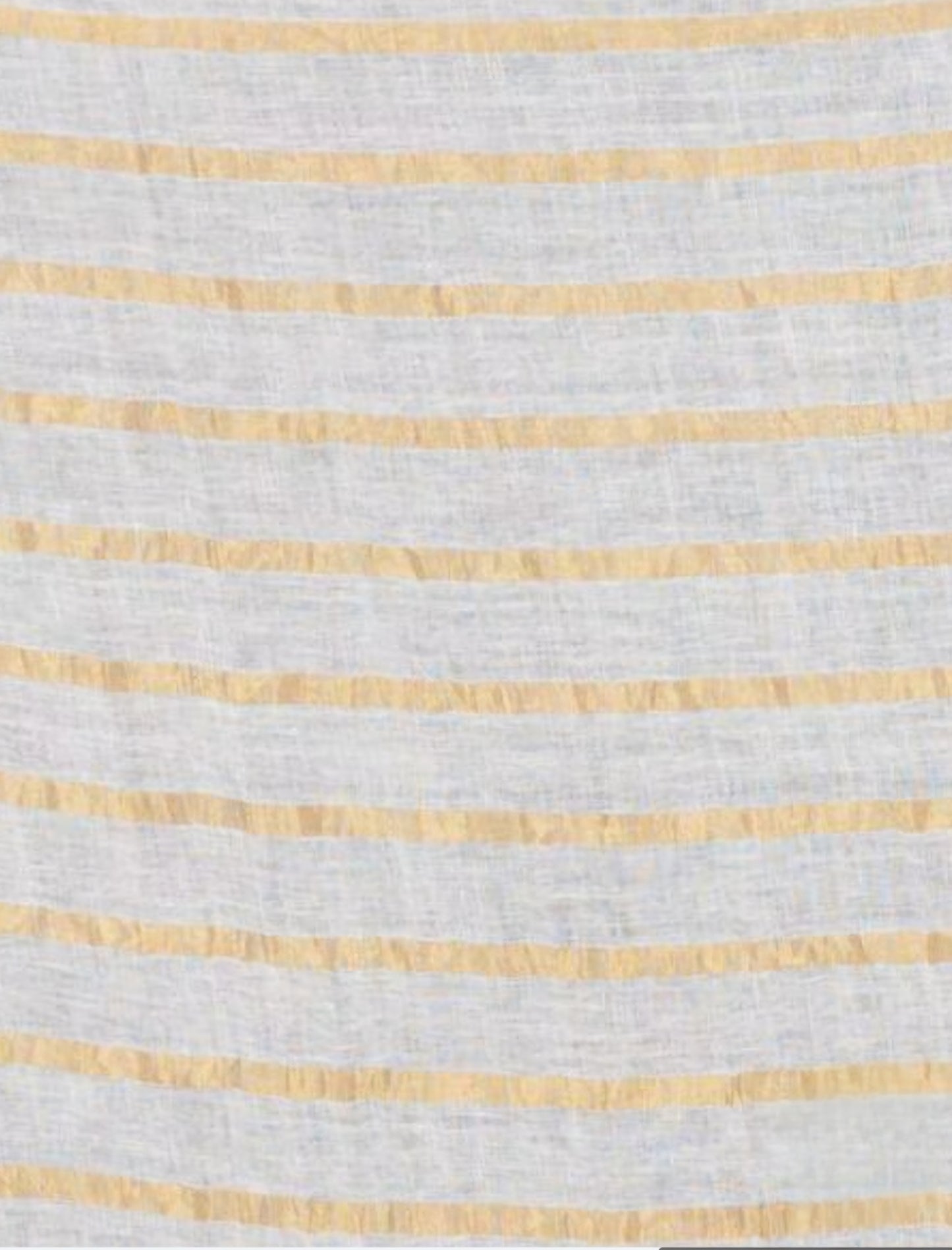 Off white golden lines Pure linen saree- S127