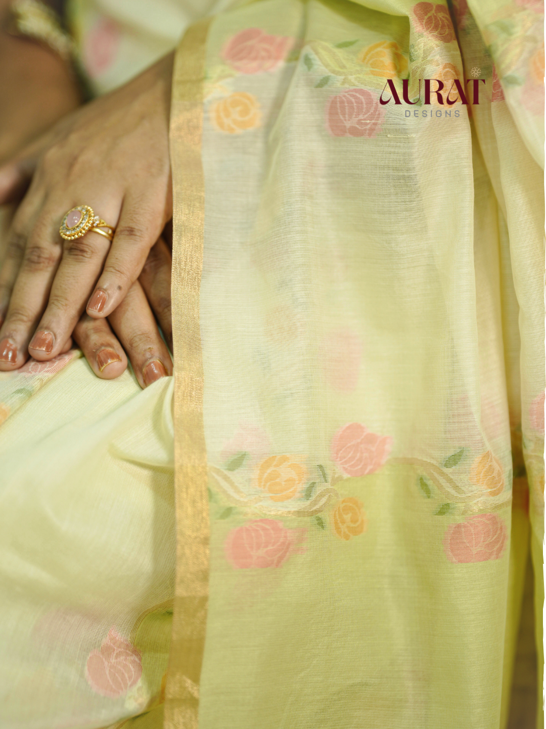 Cotton silk saree off white -S243