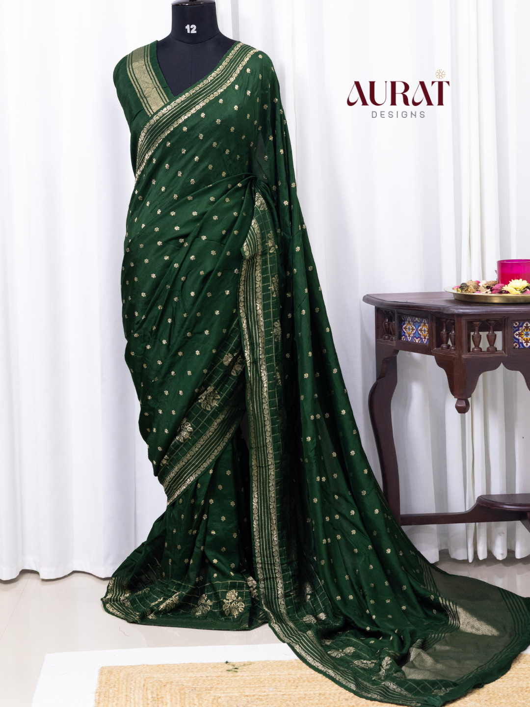 Dola silk saree Green -S234(G)