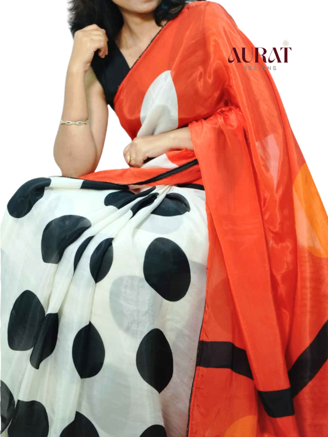 Glass organza silk saree -S252