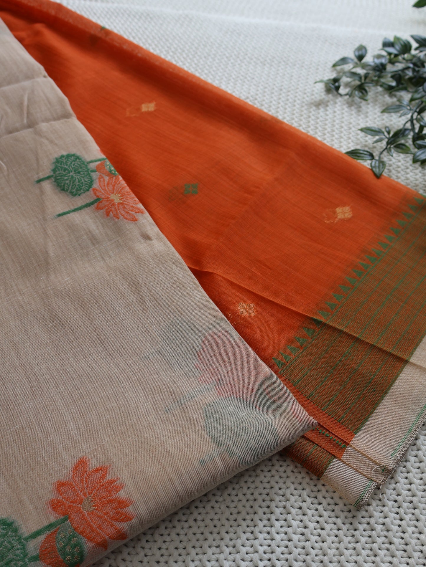 Muga cotton silk saree -S101