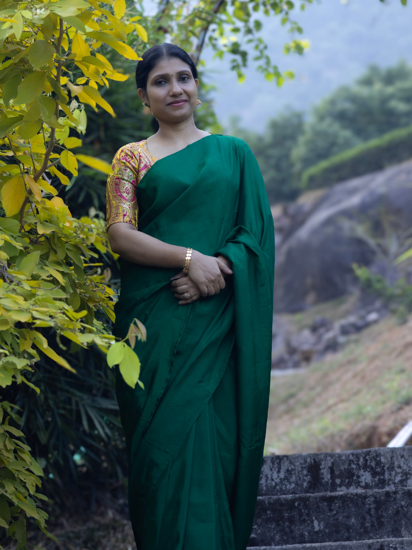 The Classic Brocade Edit – Bottle Green