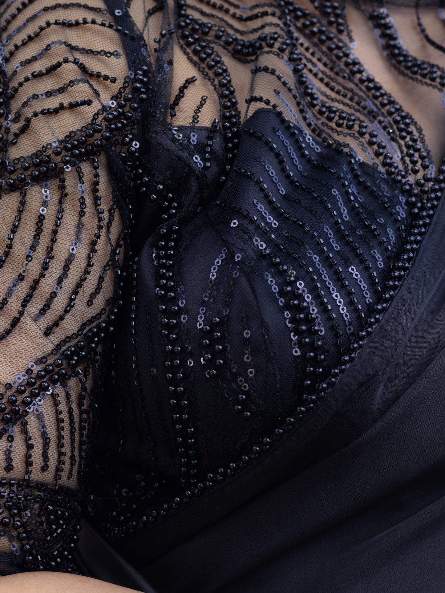 Black Midnight Edit- modal satin silk saree