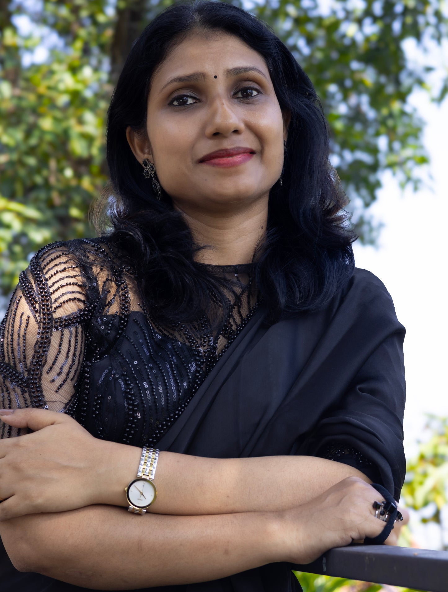 Black Midnight Edit- modal satin silk saree