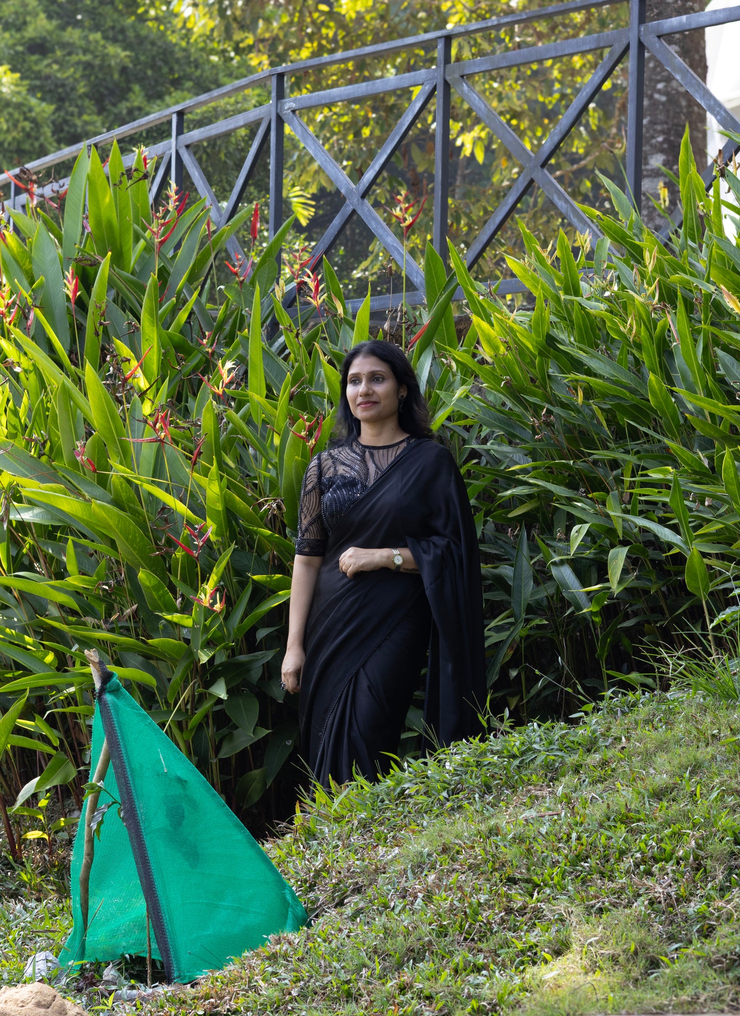 Black Midnight Edit- modal satin silk saree