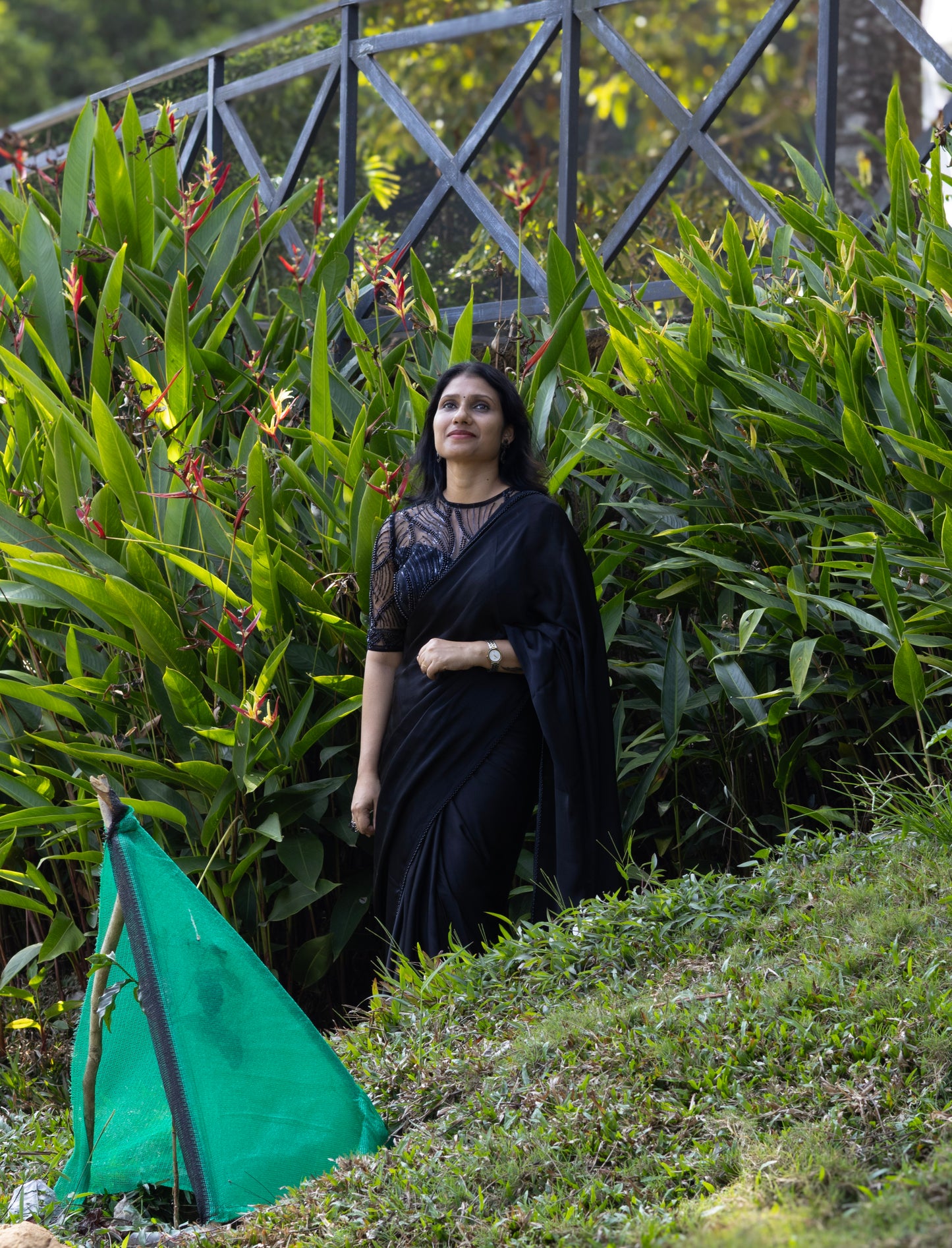 Black Midnight Edit- modal satin silk saree