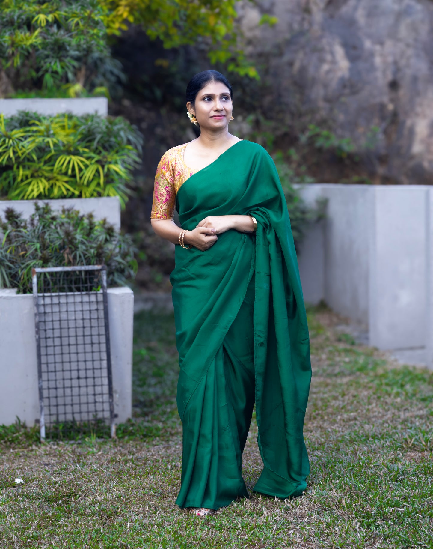 The Classic Brocade Edit – Bottle Green