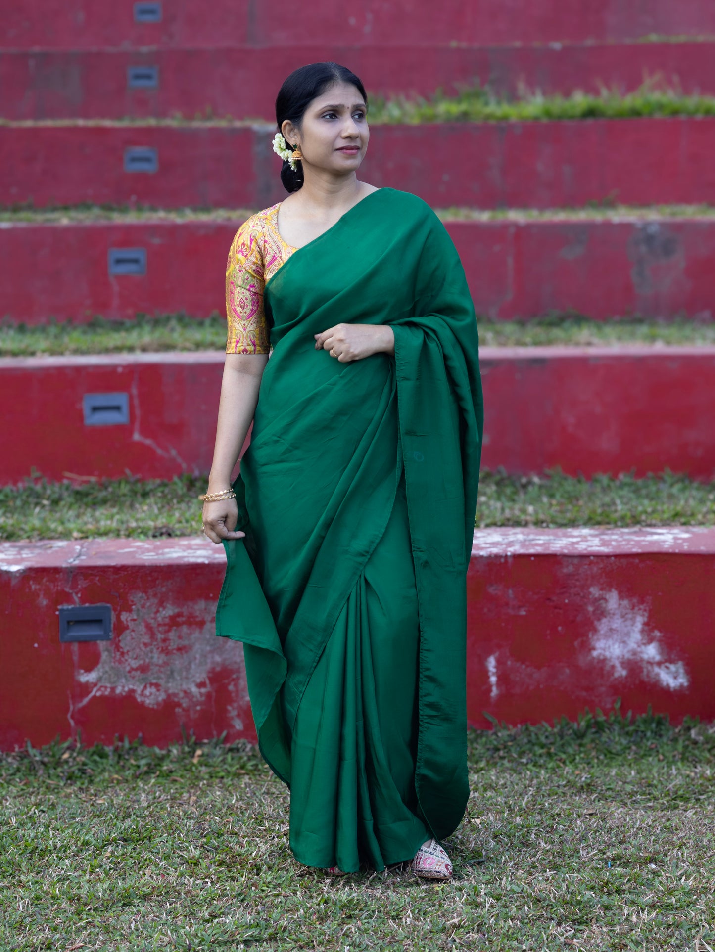 The Classic Brocade Edit – Bottle Green