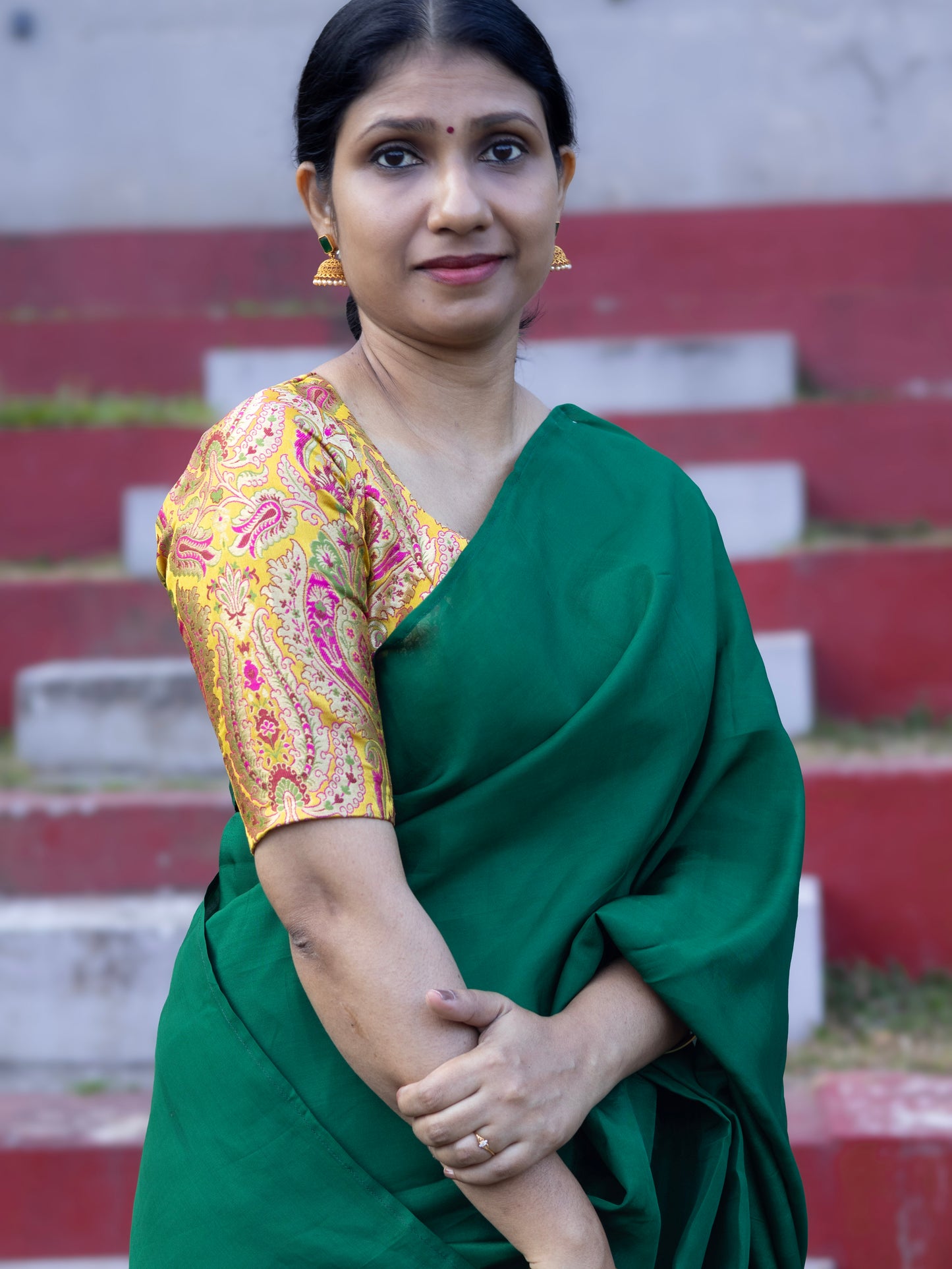 The Classic Brocade Edit – Bottle Green