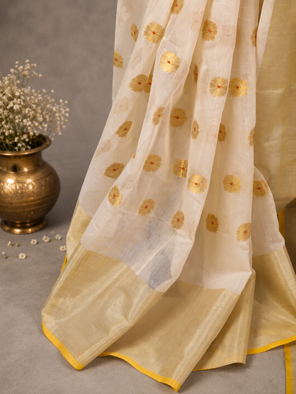 Suvarna Aanchal – Banarasi Cotton Silk Saree