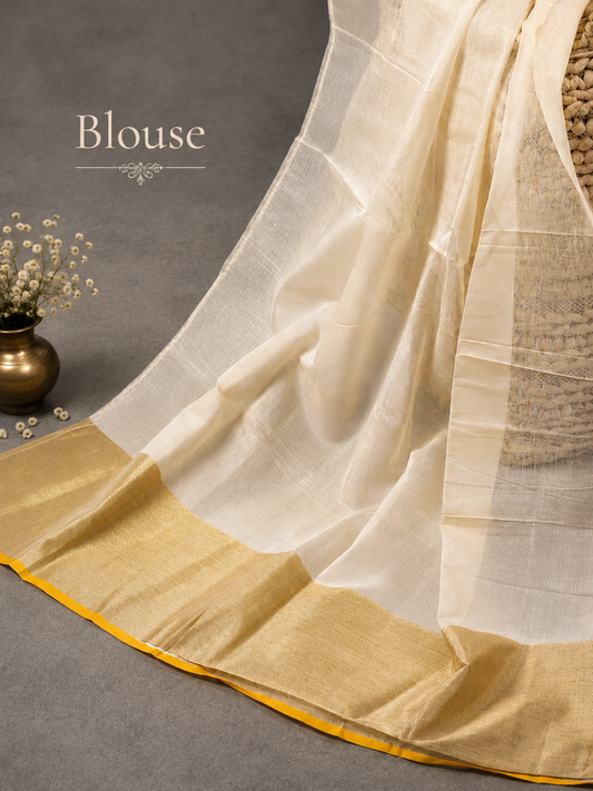 Suvarna Aanchal – Banarasi Cotton Silk Saree