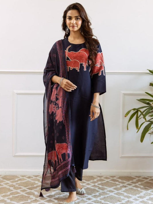 Pure muslin salwar suit-S253