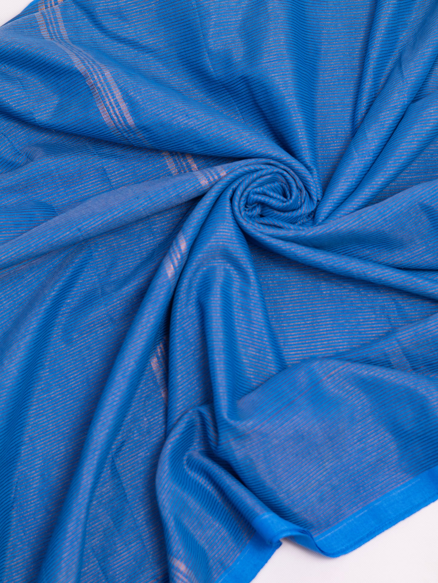 Golden zari stripe  khadi cotton saree-S171