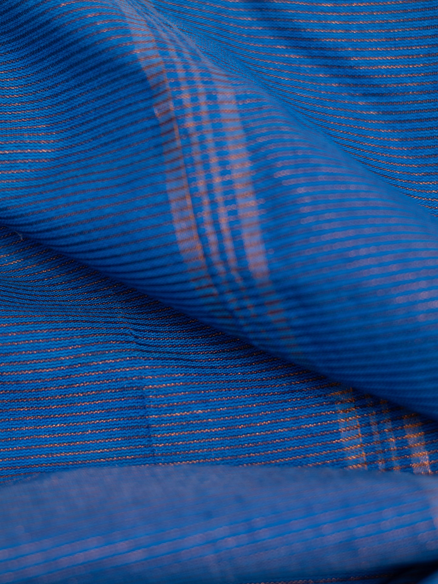 Golden zari stripe  khadi cotton saree-S171