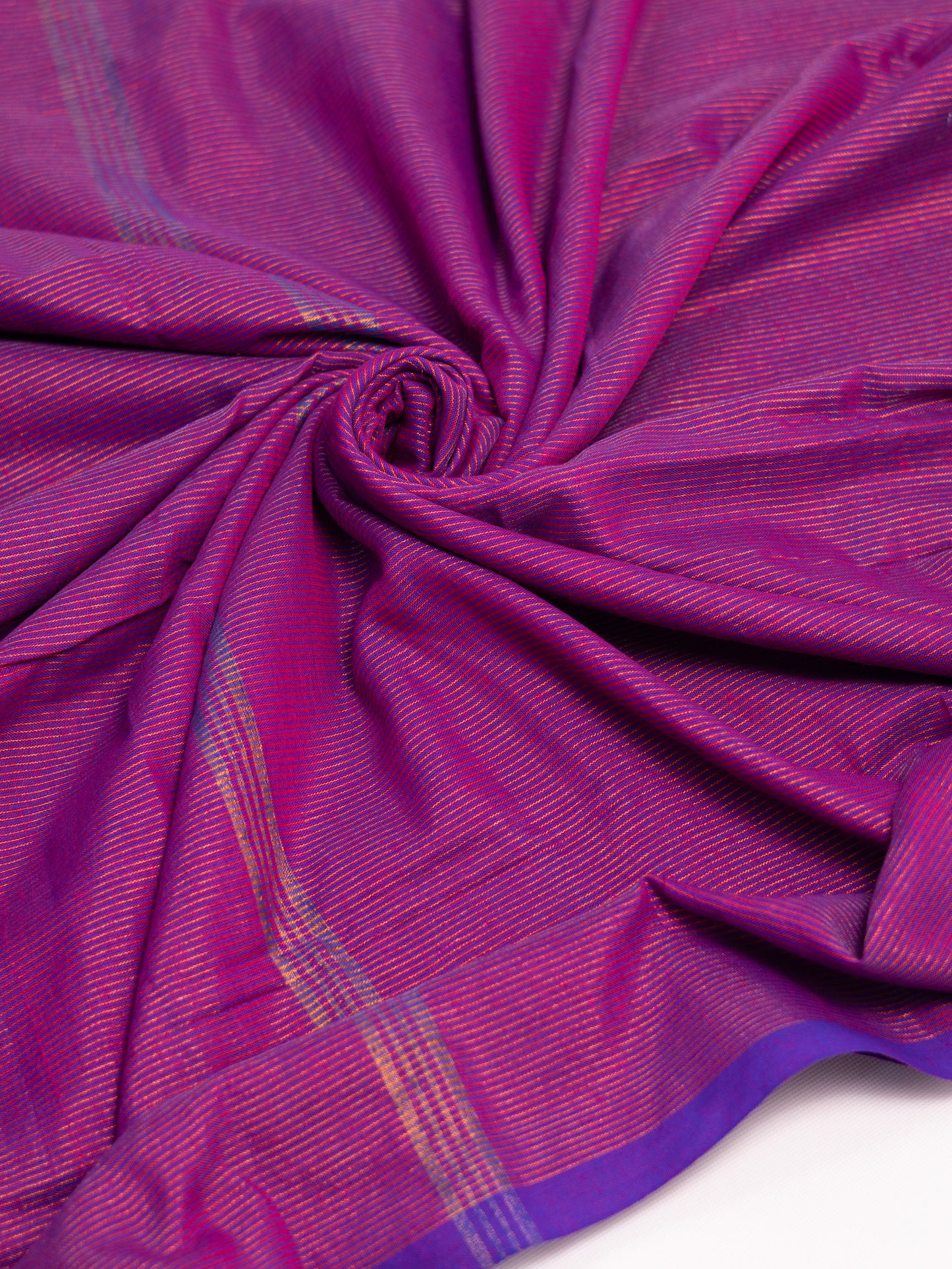 Golden zari stripe  khadi cotton saree-S172