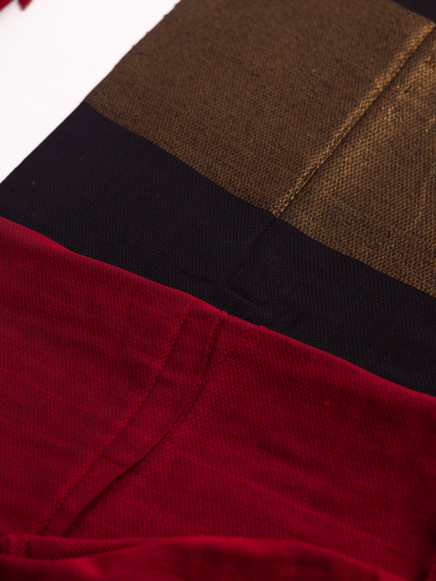 Maroon and black combination cotton saree- S119