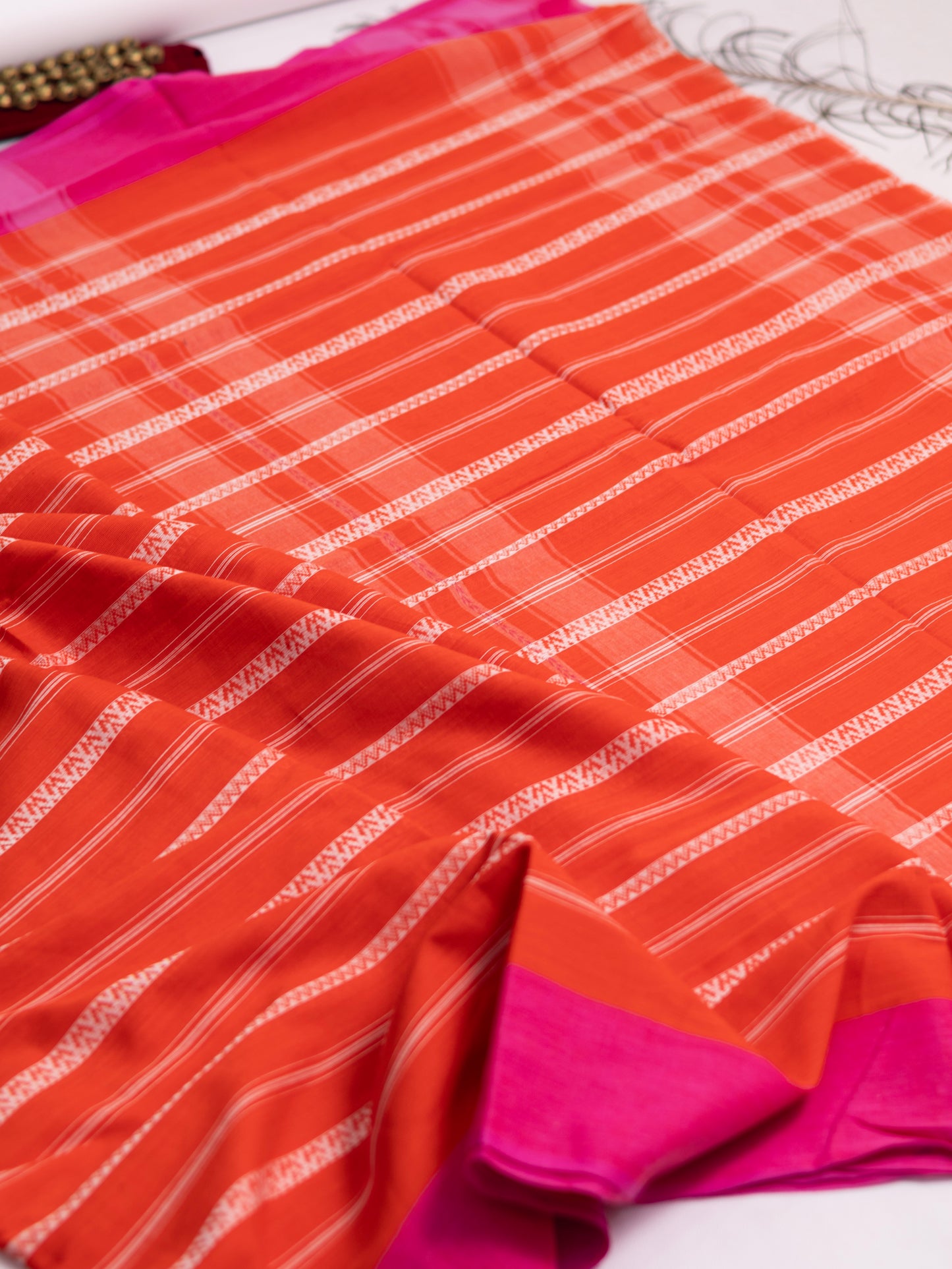 Dhanyakali woven cotton saree-S114