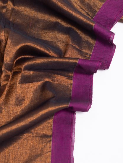 Tamra Rekha – Copper Tissue Saree