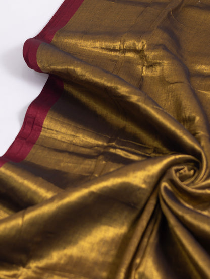 Raga tissue saree-Golden color