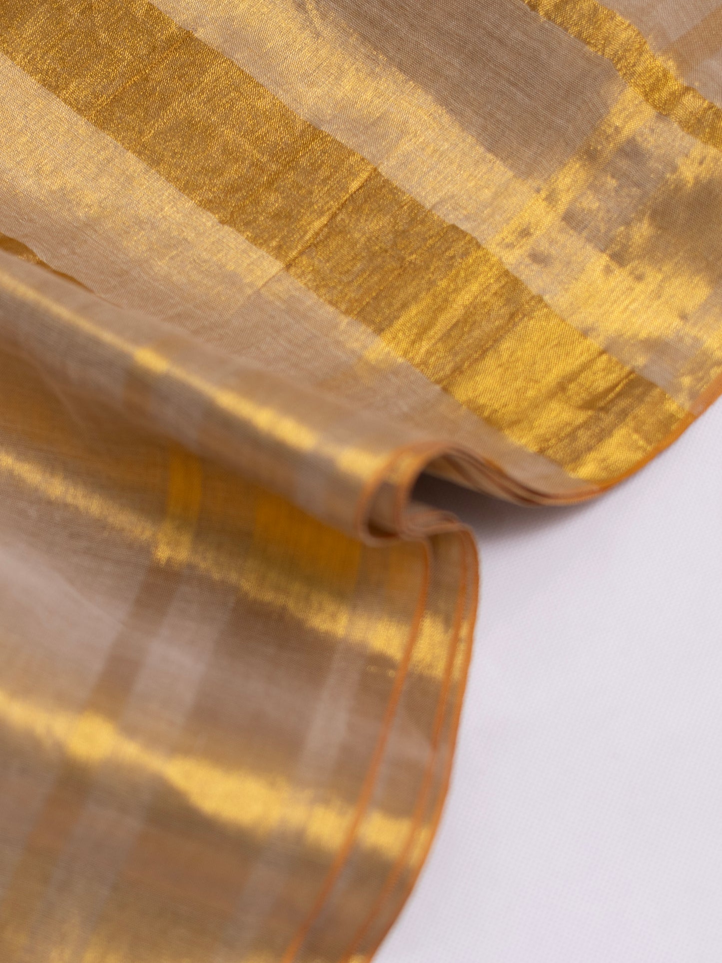 Golden Linen tissue saree -S185