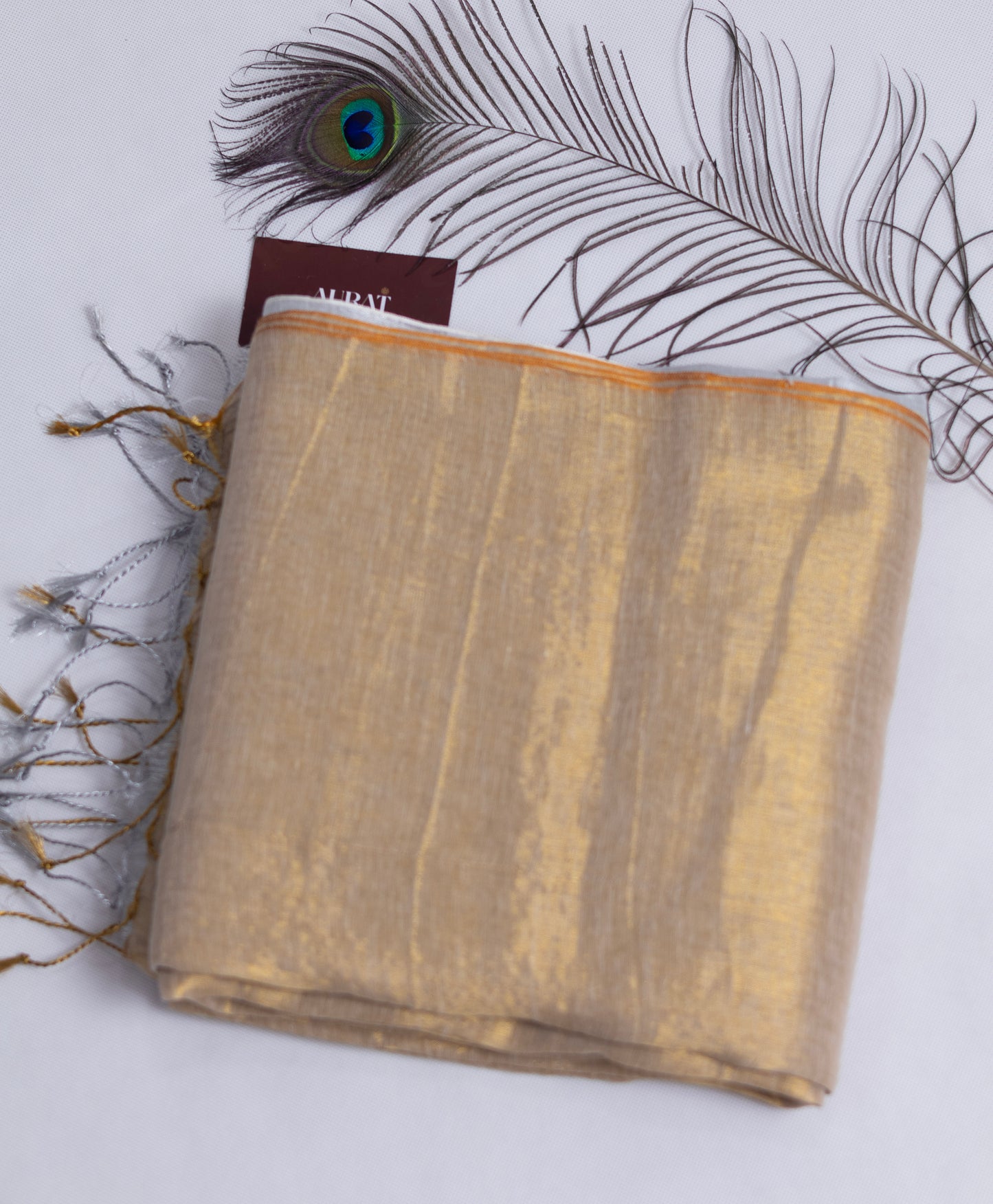 Silver and gold combination raga tissue saree -S149