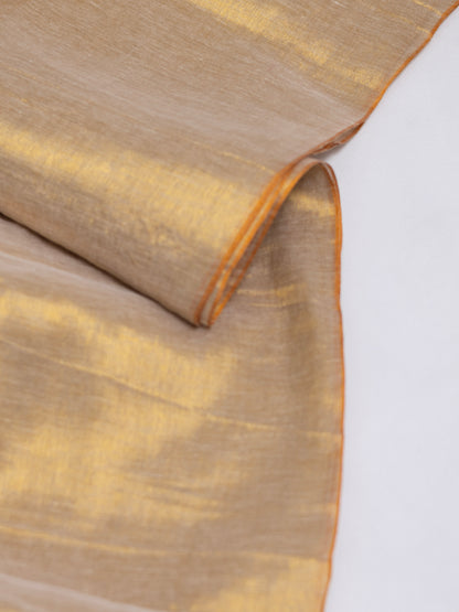 Silver Aura – Silver & Gold Half-and-Half Silk Saree
