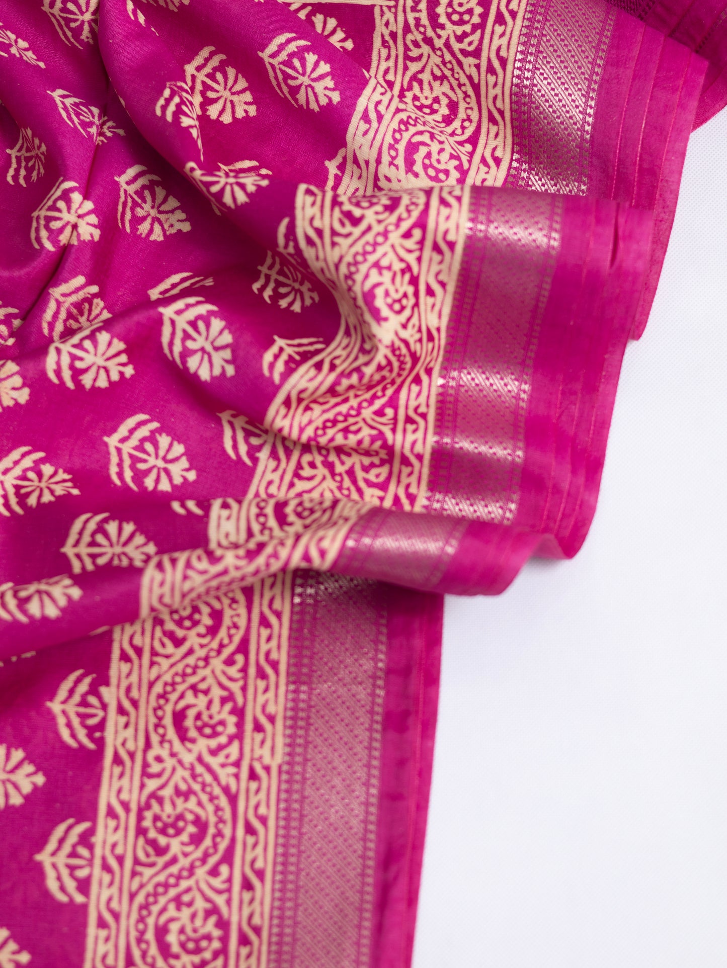 Maheswari bagru silk saree-S137