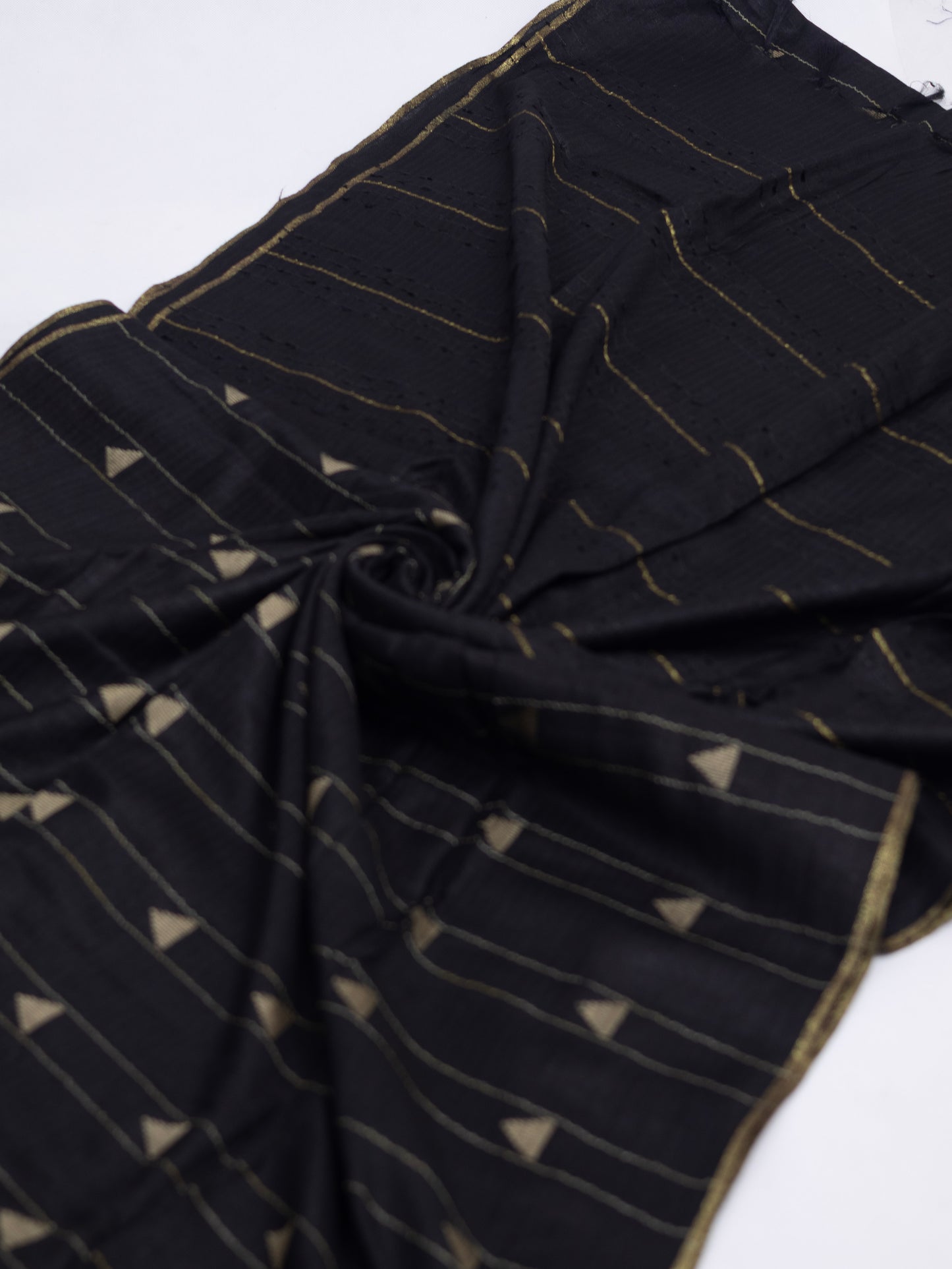 Black Bhagalpuri silk saree-S123