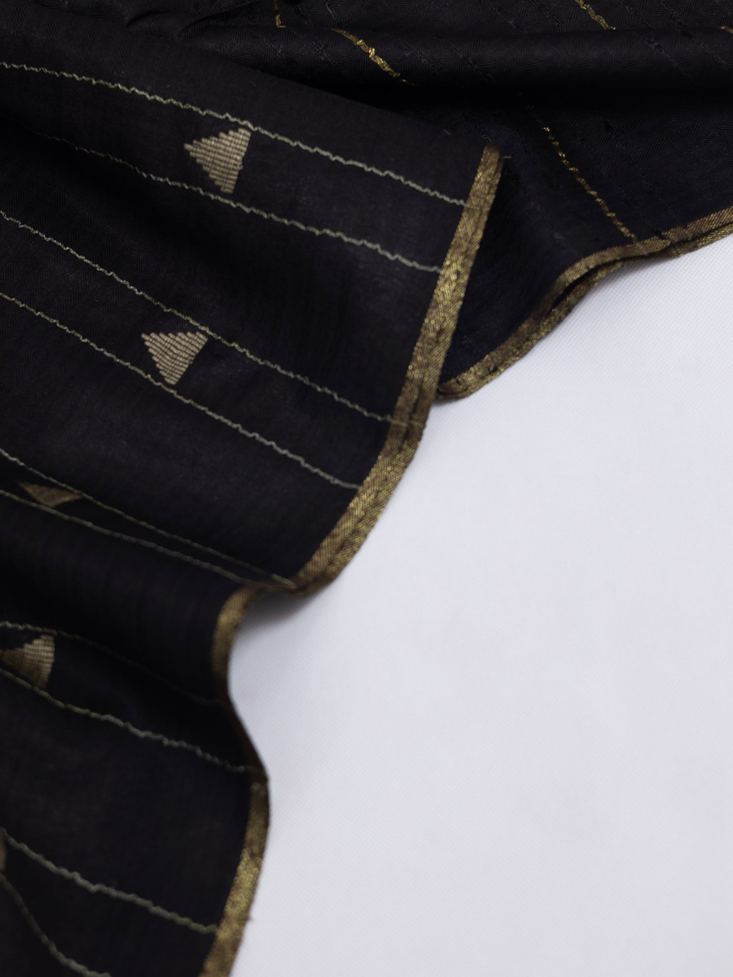 Black Bhagalpuri silk saree-S123