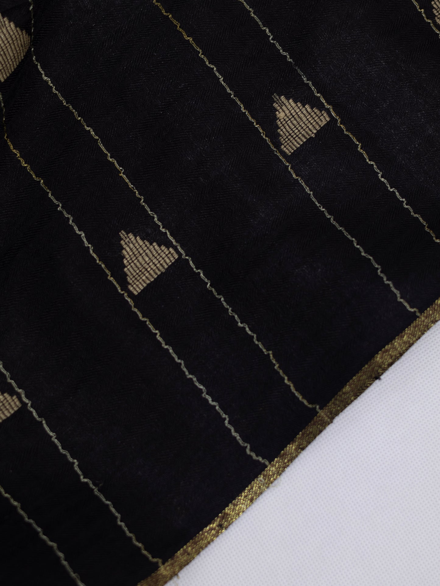 Black Bhagalpuri silk saree-S123