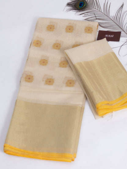Suvarna Aanchal – Banarasi Cotton Silk Saree