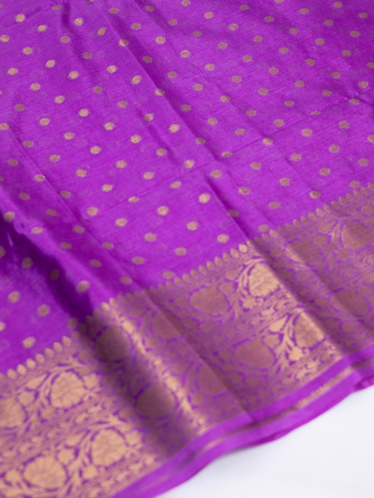 Banarasi warm semi silk saree-orchid color