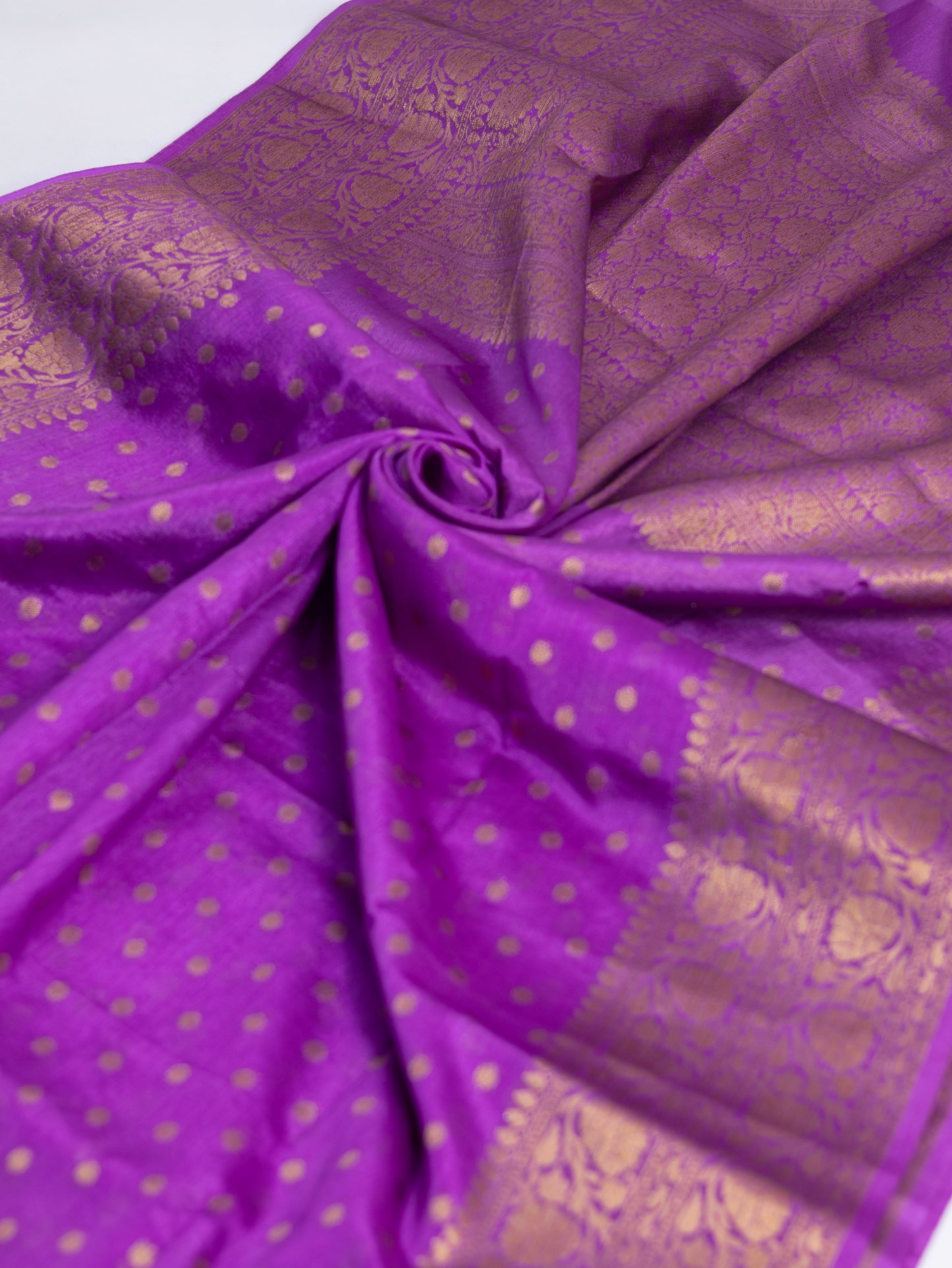 Banarasi warm semi silk saree-orchid color