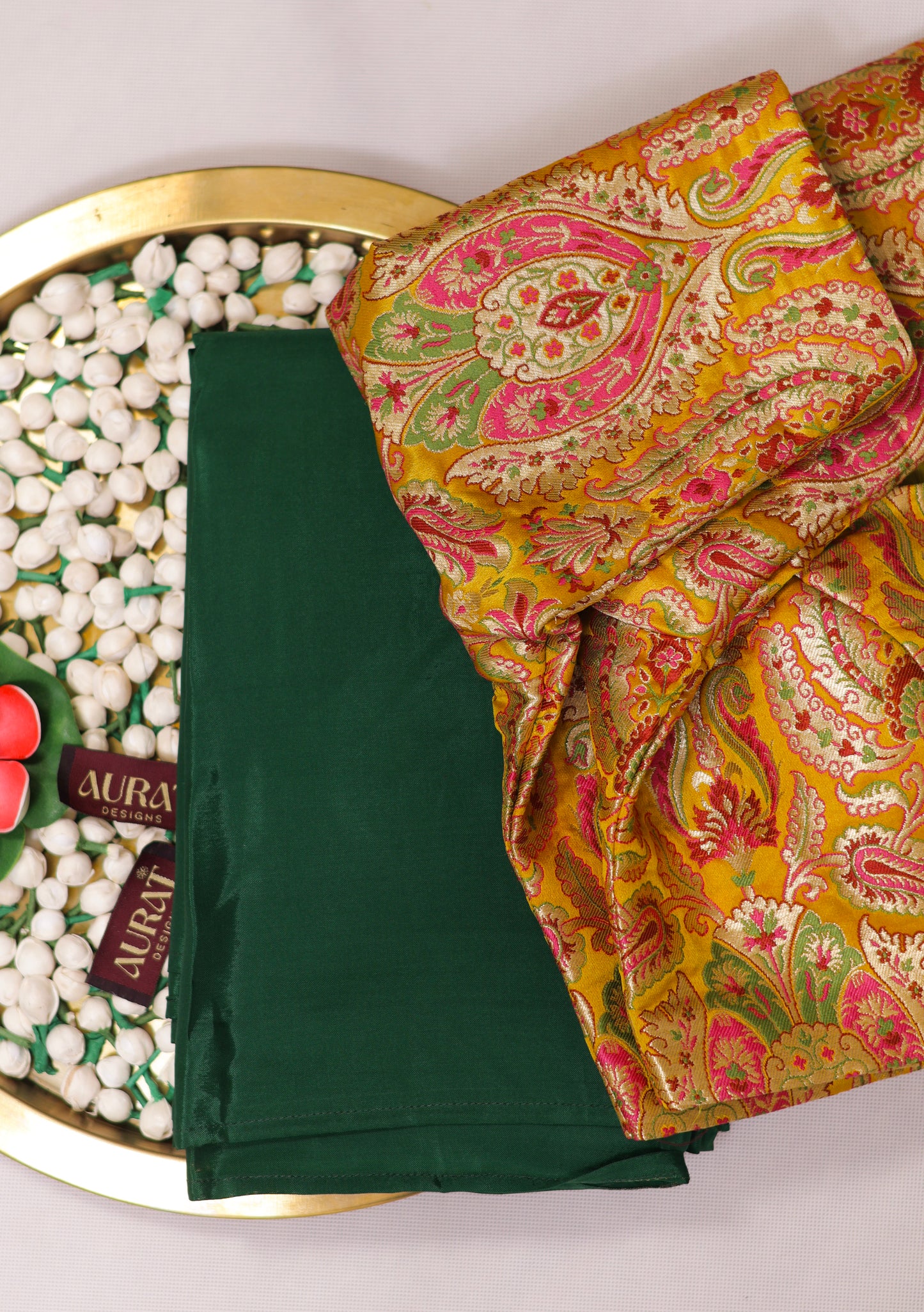 The Classic Brocade Edit – Bottle Green