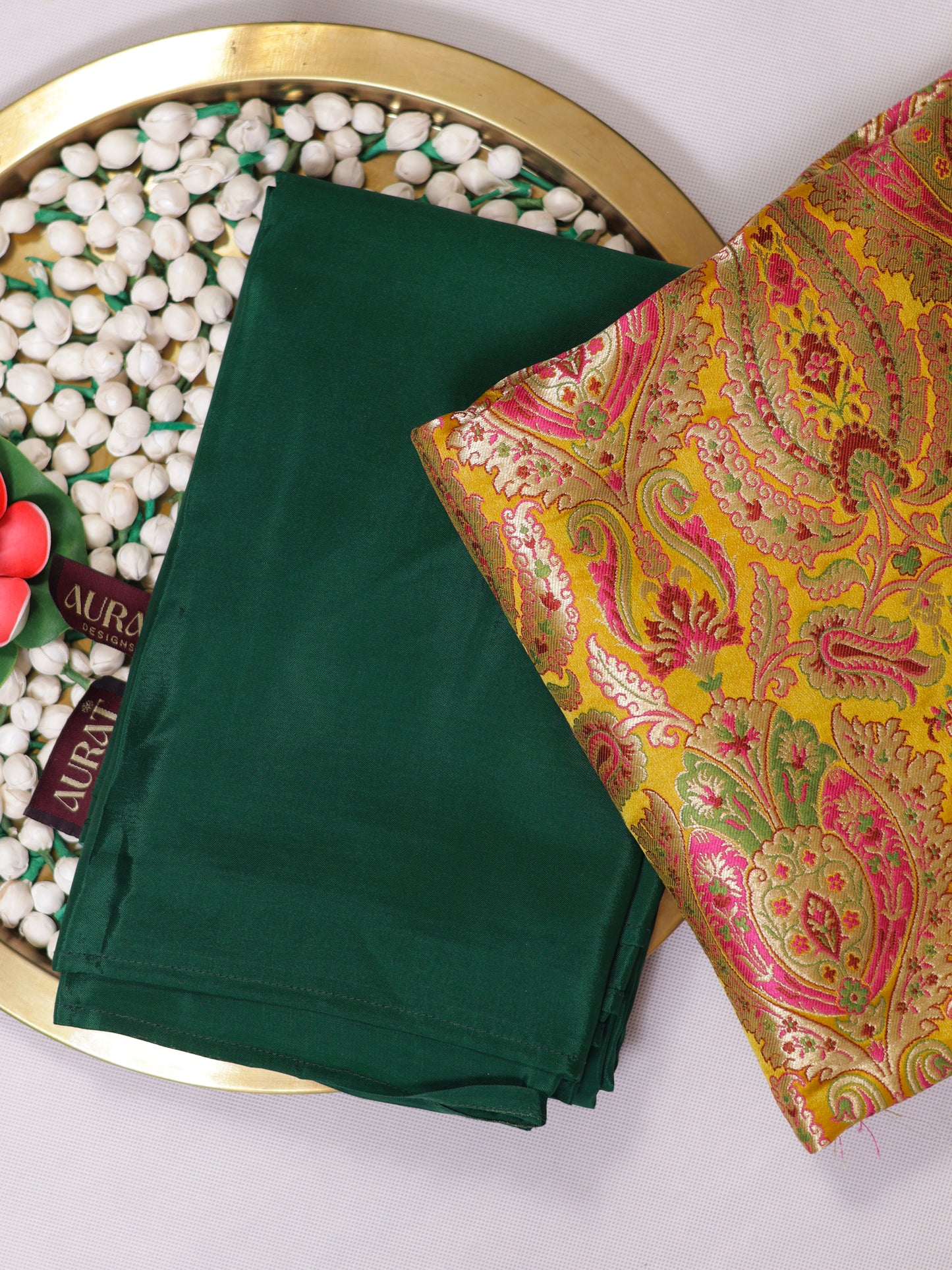 The Classic Brocade Edit – Bottle Green