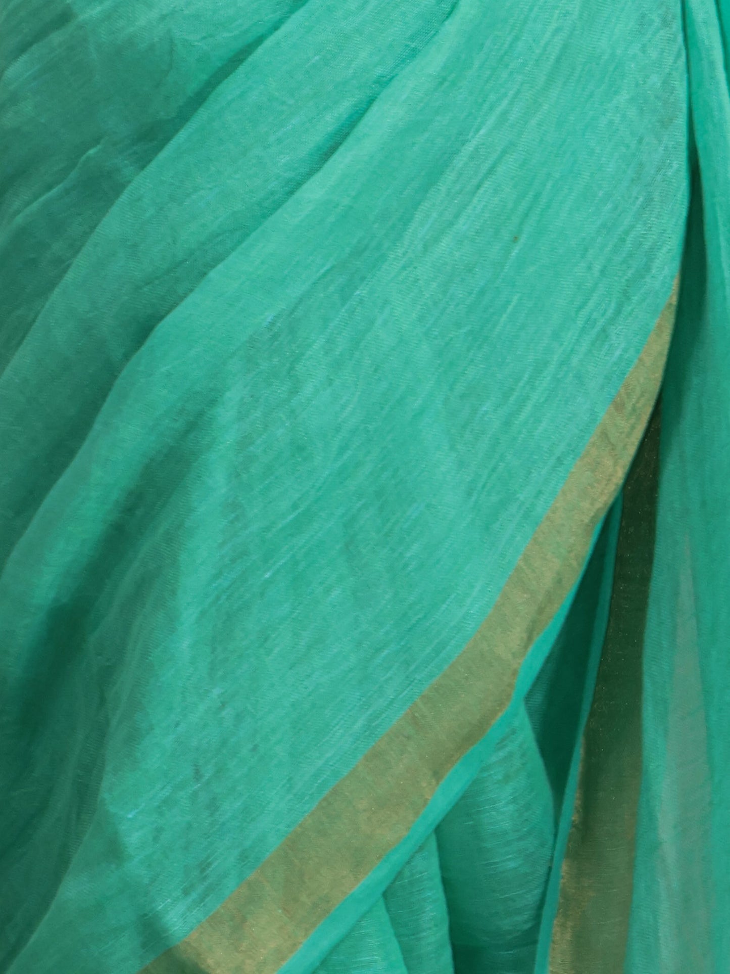 Seagreen color pure linen saree-S193