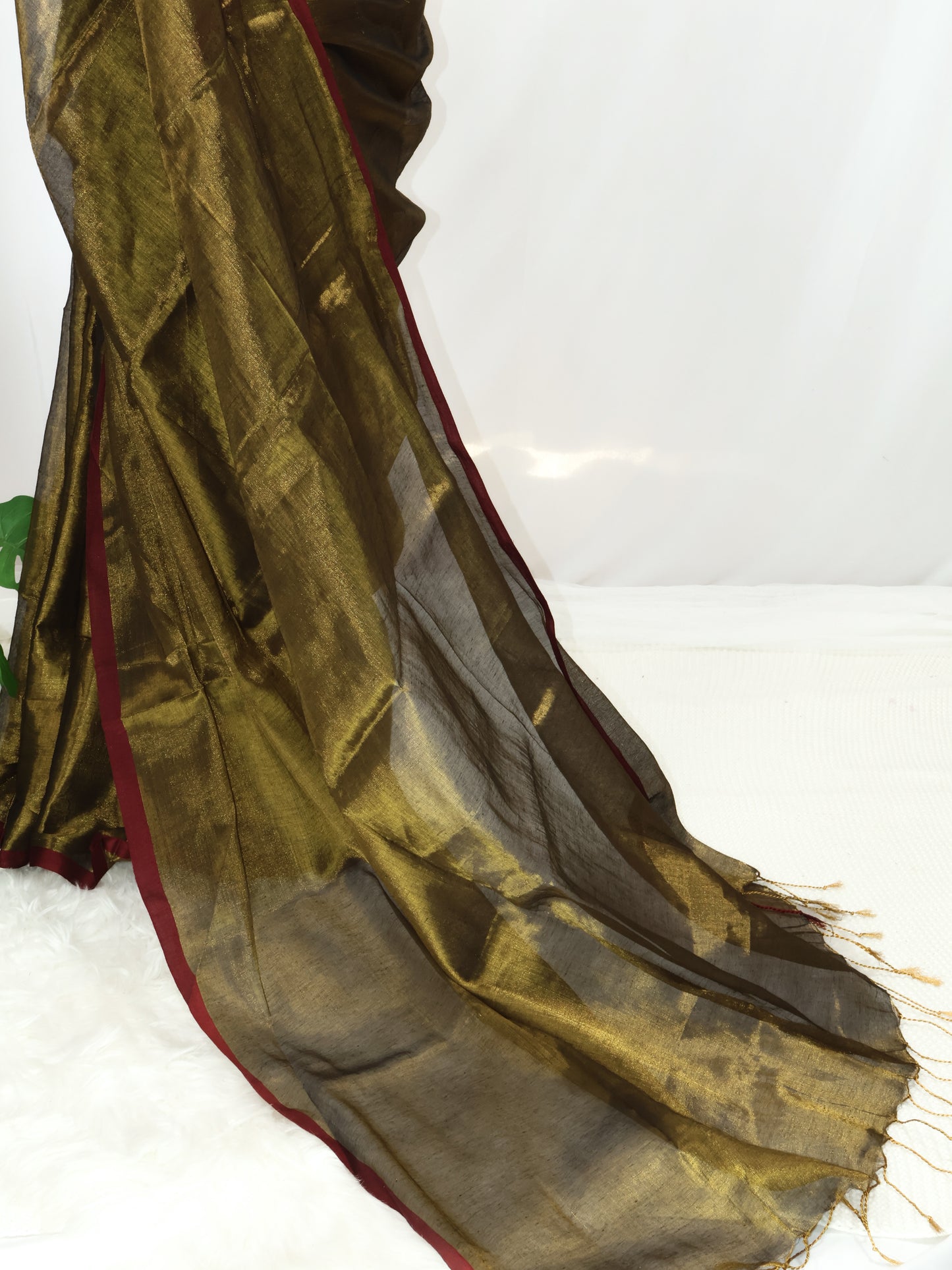 Golden raga tissue saree-S146