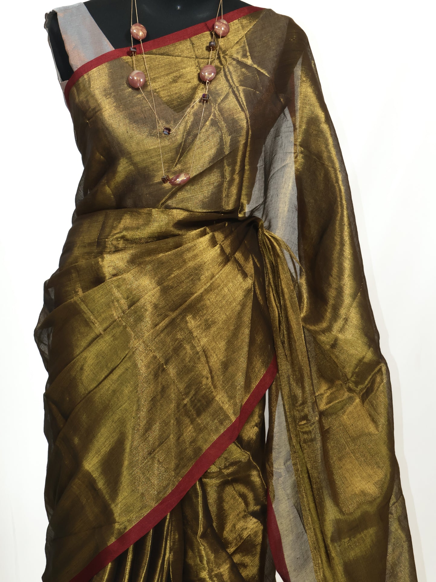 Golden raga tissue saree-S146