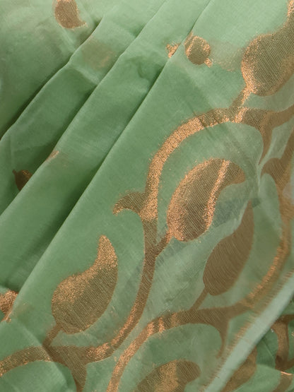 Mint Dhakai Grace – Bengal Dhakai Silk Saree