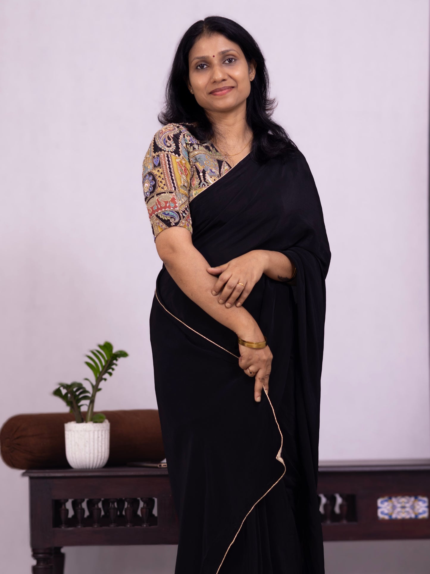 Classic whisper- Black Crepe Silk Saree