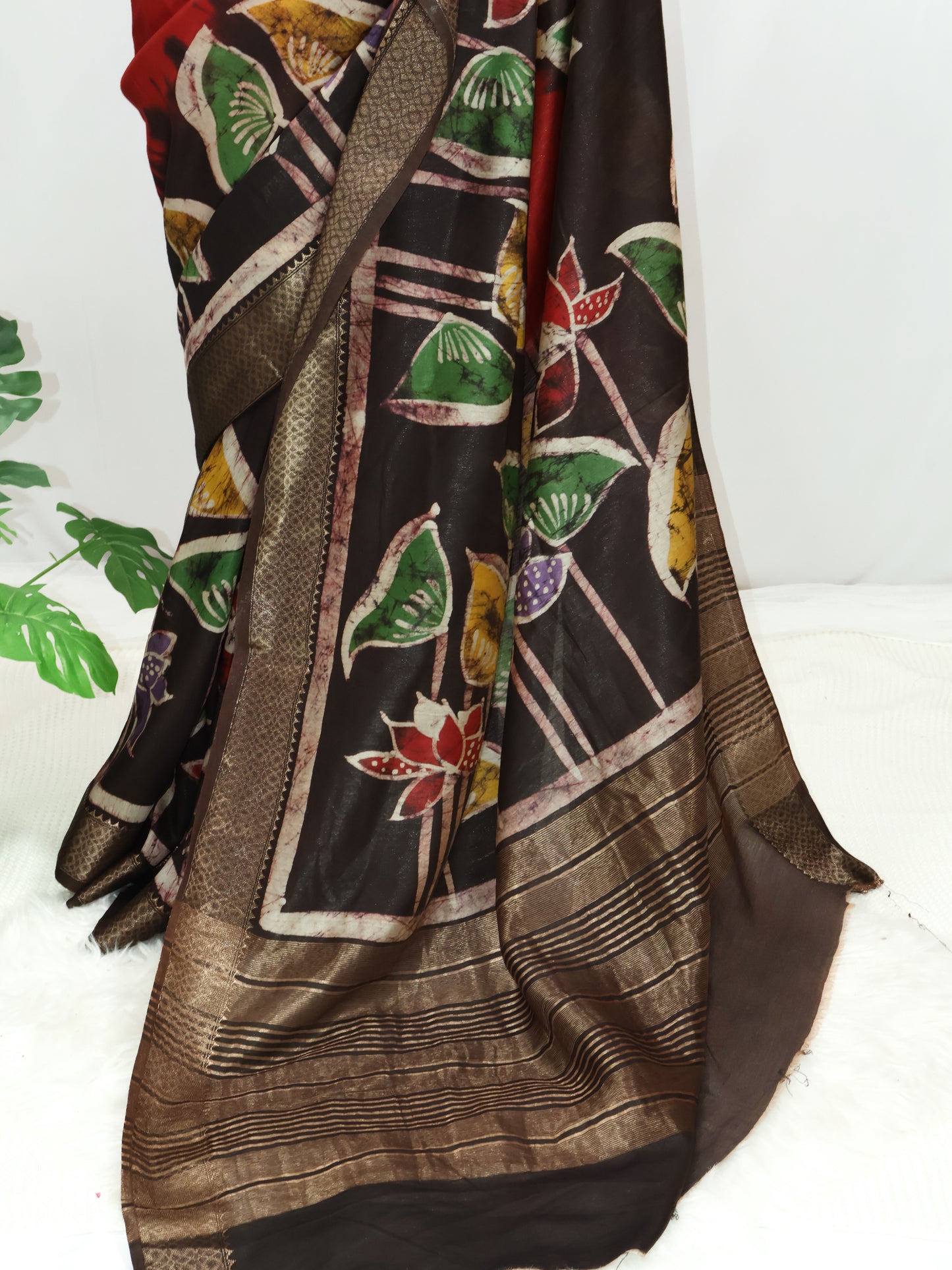 Maheswari batik silk saree-S136