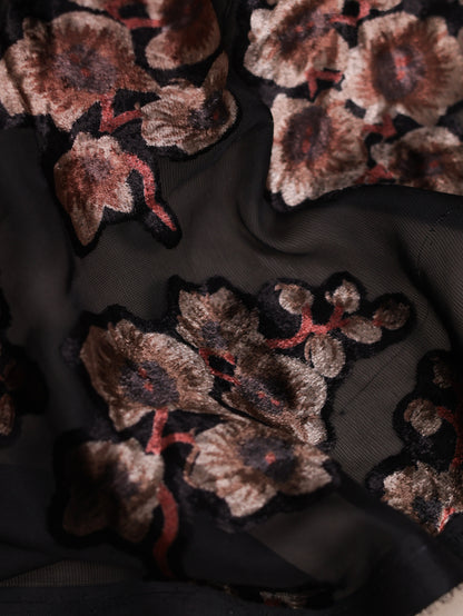 Velvet Whisper – Champagne Satin Modal Silk Saree