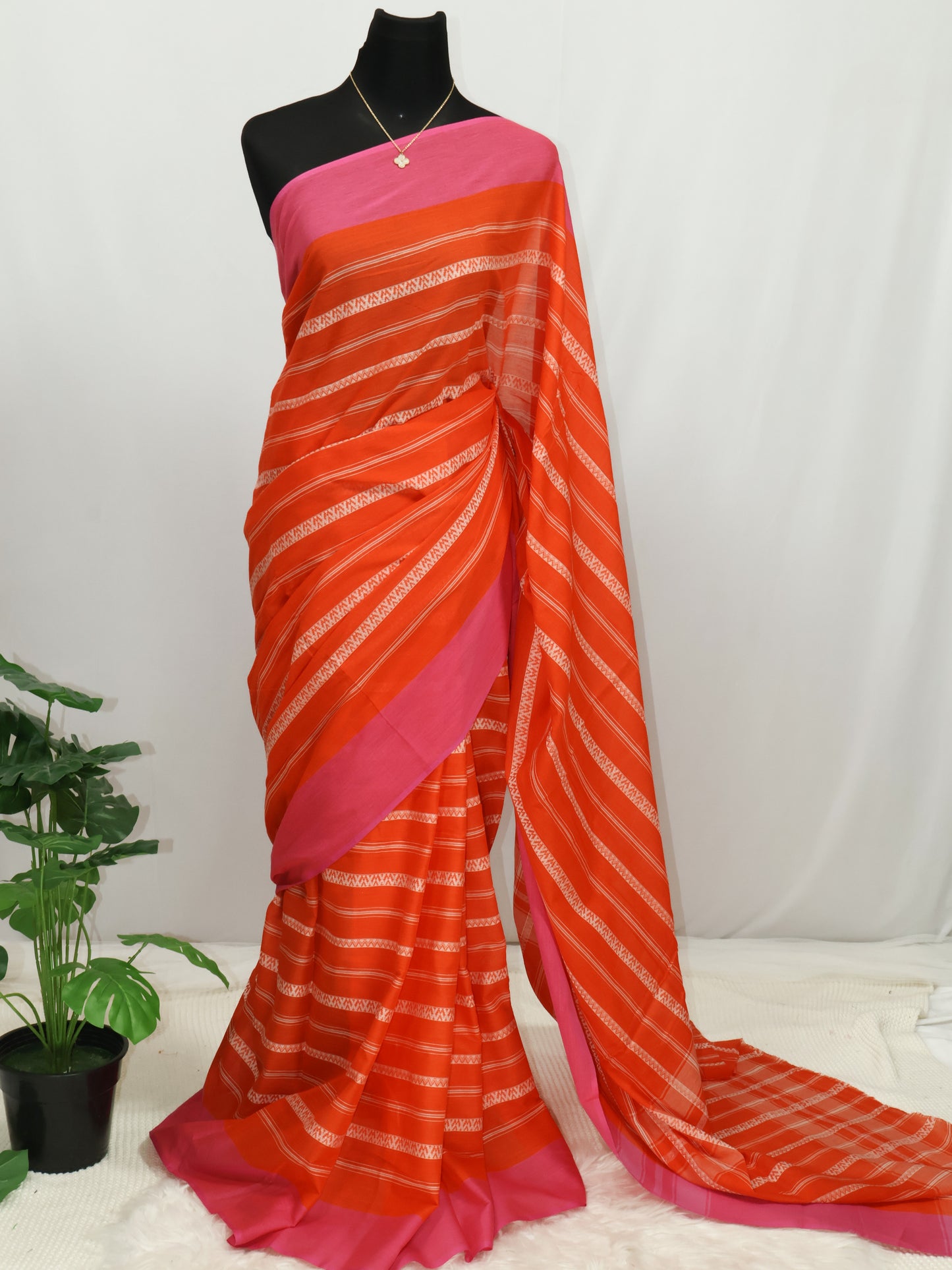 Dhanyakali woven cotton saree-S114